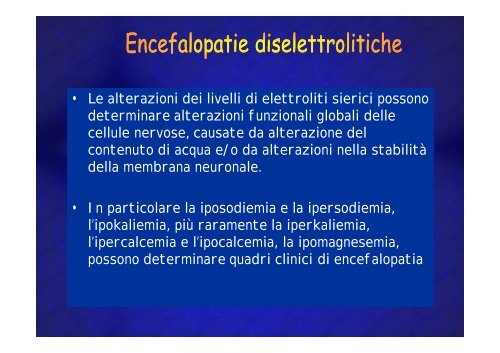Encefalopatie anossica, ipoglicemica, diselettrolitica Encefalopatie ...