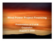 Project Financing PPT - Clean Energy Resource Teams
