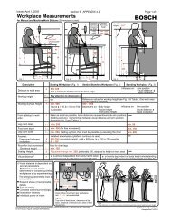 Workplace Measurements for Manual & Machine Work ... - Bosch