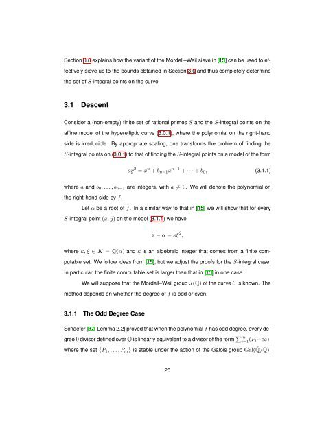 S-integral points on hyperelliptic curves Homero Renato Gallegos ...
