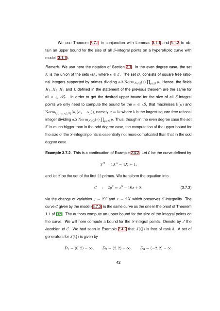S-integral points on hyperelliptic curves Homero Renato Gallegos ...