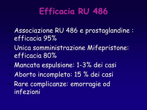 Interruzione volontaria di gravidanza con RU 486 - ASL 13 Novara