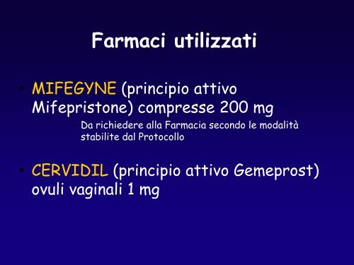 Interruzione volontaria di gravidanza con RU 486 - ASL 13 Novara