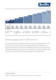 Berlitz language level 1 | CEF Level A 1 - Berlitz-virtual-classroom.eu