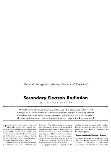 Harries 1944 Secondary Electron Radiation.pdf - ClariSonus