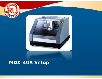 MDX-40A Setup Guide - Support