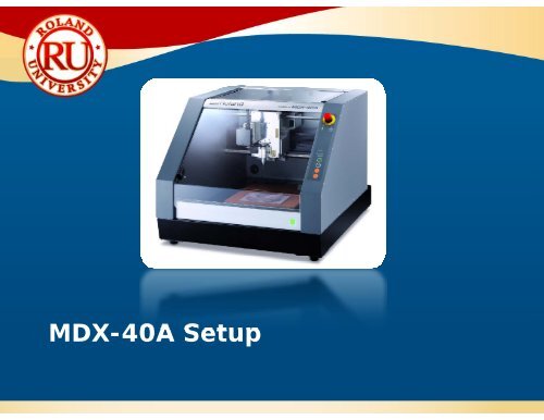 MDX-40A Setup Guide - Support