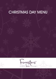 Christmas Day menu - Center Parcs