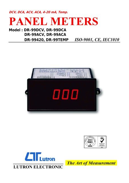 PANEL METERS - Test and Measurement Instruments CC