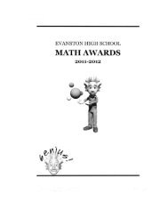 Math Department Awards - Evanston Township High School | District ...