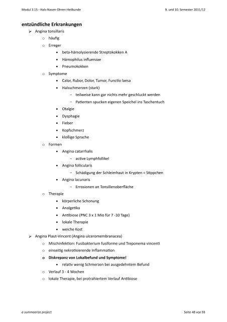 HNO Tobias Stadelmann 9. und 10. Semester 2011/12 - anthropia