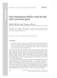 How international NGOs could do less harm and more good