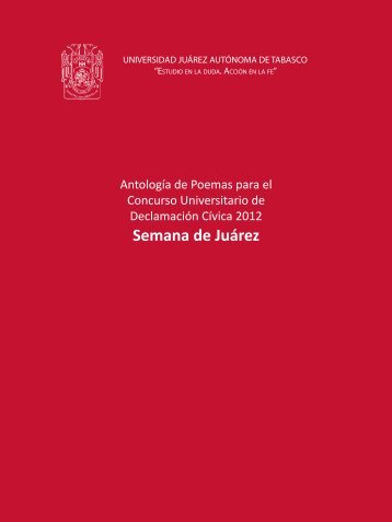 AntologÃ­a de Poemas - Universidad JuÃ¡rez AutÃ³noma de Tabasco