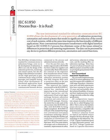 protection IEC 61850 Process Bus - It is Real! - PAC World magazine