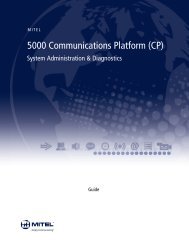Mitel 5000 CP System Administration & Diagnostics ... - Rel Comm Inc