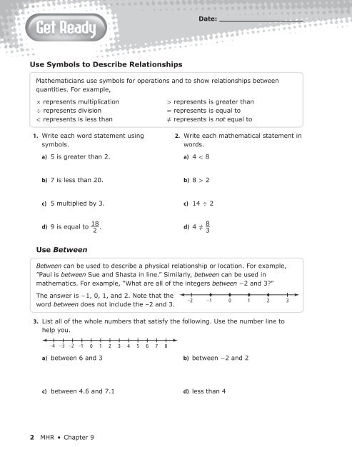 Student Text Sample Chapter 9 Practice and Homework Book ...