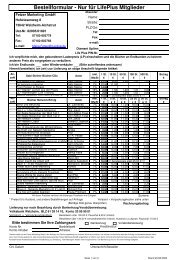 Bestellformular 18 Aug 2006 - Life Plus, Gabi Steiner ...