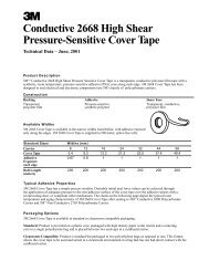 3M conductive 2668 High Shear pressure sensitive cover tape