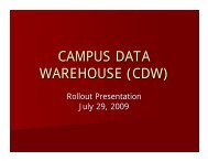 CAMPUS DATA WAREHOUSE (CDW) - UCLA - Payroll Services