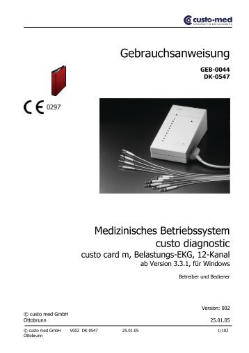 Gebrauchsanweisung - custo med