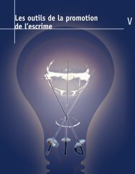 Les outils de la promotion de l'escrime