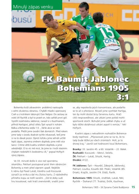 ÄÃ­slo 09/2010 B1905 - Bohemians 1905