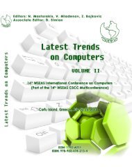 LATEST TRENDS on COMPUTERS - Wseas.us