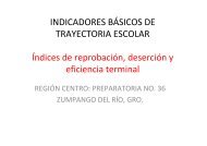 INDICADORES BÃSICOS DE TRAYECTORIA ESCOLAR Ãndices de ...