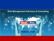 Risk Management Advisory & Consulting Riskpro, India