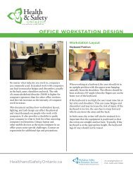 Office WOrkstatiOn Design - Health & Safety Ontario