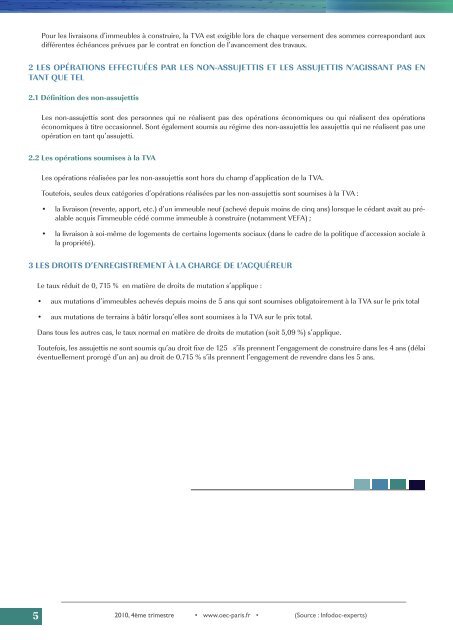 tva immobiliere - Ordre des experts-comptables de Paris Ile-de-France