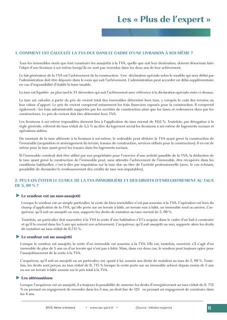 tva immobiliere - Ordre des experts-comptables de Paris Ile-de-France