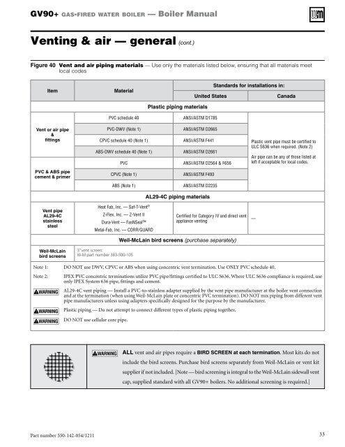 Boiler Manual - Weil-McLain