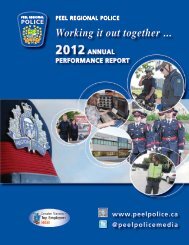 Working it out together ... - Peel Regional Police