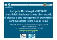 Il progetto Michelangelo-PREVASC: risultati della implementazione ...