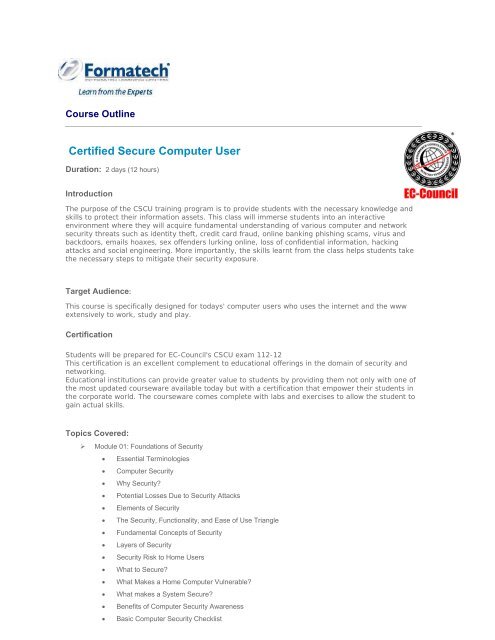 Certified Secure Computer User.pdf - Formatech