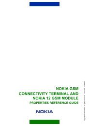 Nokia GSM Connectivity Terminal and Nokia 12 GSM ... - Teltonika