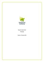 Rules for Game FG 26 “Nest Egg” Version 1 ... - National Lottery