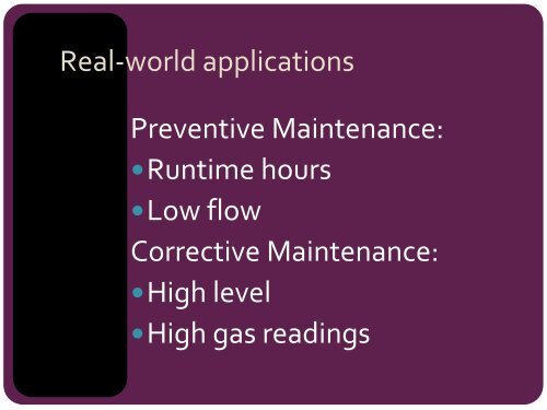 CMMS & SCADA -based maintenance Condition