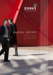 Annual report 2008 - eswi