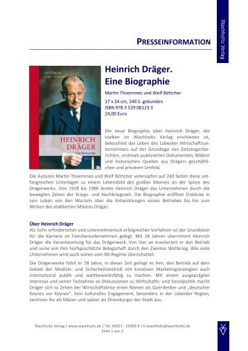 Heinrich Dräger. Eine Biographie