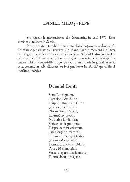 Poezie in grai banatean, vol. 2 - Brancusi