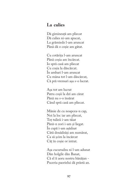 Poezie in grai banatean, vol. 2 - Brancusi