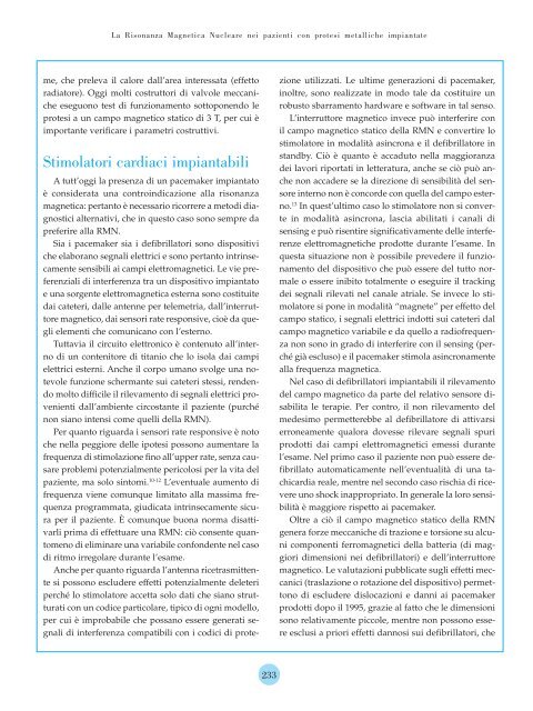 La Risonanza Magnetica Nucleare nei pazienti con protesi ...