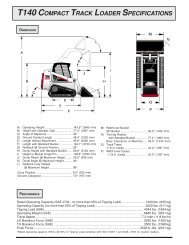 Specs - Heavy Equipment Rental