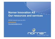 Basic presentation Norner Innovation AS INTSOK