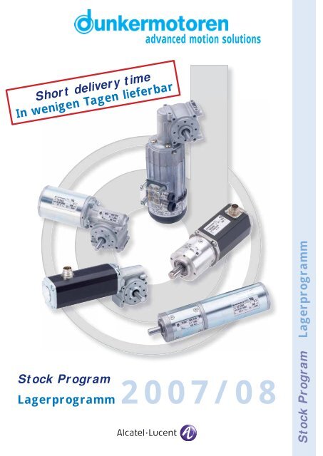 DC Gear Motors / Gleichstrommotoren mit Getriebe - Dunkermotoren