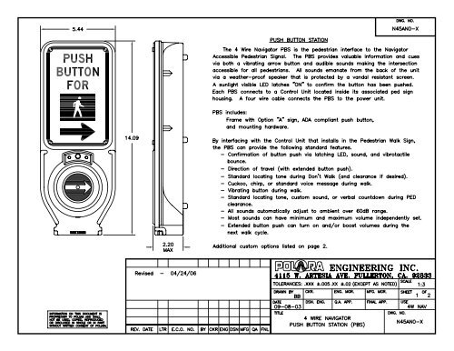 POLARA Navigator 4-Wire Push Button Station - Temple, Inc.