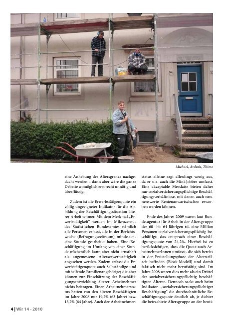 Seniorenzeitung WIR (14/2010) - Arbeit und Leben Bremen eV