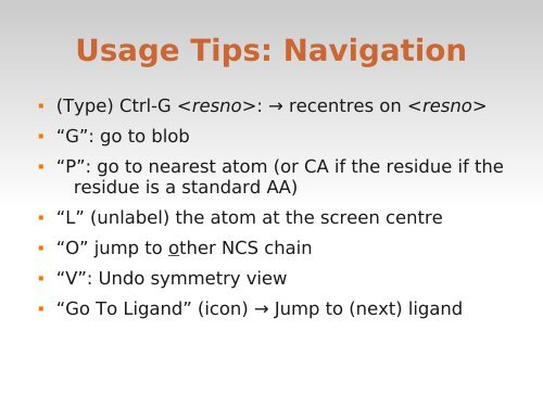 Ligands in Coot